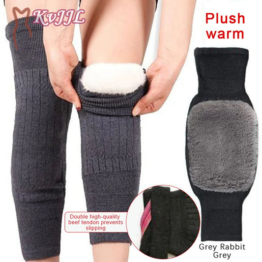 1 Pair Winter Wool Knee Pads Warm Knee Protector Wool Warmers Thickened Knee Brace