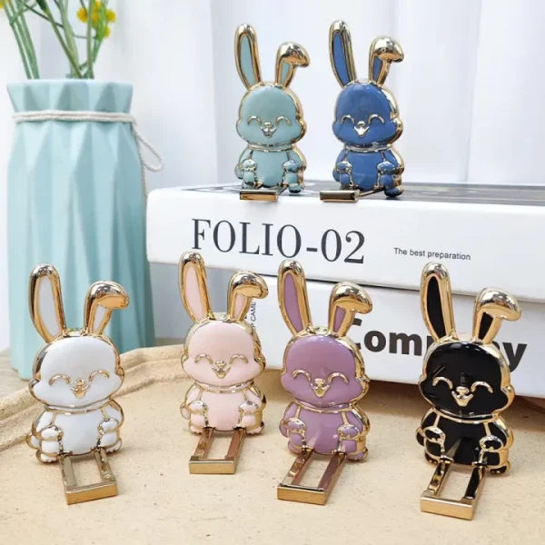 (pack Of 2) Foldable Bunny Phone Bracket 3d Cute Bunny | Rabbit | Phone Stand (random Color) Aroesha store